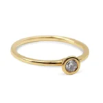 Single  Diamond Bezel  Ring