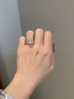 3 Carat Cushion Cut Moissanite Engagement Ring - Image 3