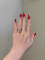 5 Carat Crushed Ice Radiant Cut Engagement Ring - Image 2