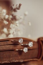 14k Solid Gold Round 4-Prong Tapered Solitaire Lab-Grown Diamond Ring - Image 6