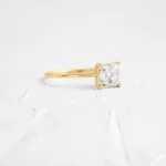 14k Solid Gold Princess Cut Lab-Grown Diamond Ring - Image 4