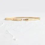 14k Solid Gold Diamond Wisp Bracelet - Image 2
