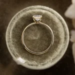 14k Solid Gold Moissanite Diamond Radiant Cut Engagement Ring - Image 8