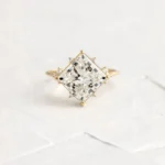 14k Solid Gold 5ct. Princess Cut Lab-Grown Lab-Grown Diamond Engagement Ring