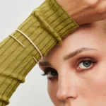 14k Stacking Micro Pave Diamond Bangle 0.90 ctw - Image 3