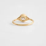 14k Solid Gold Round Cut Moissanite Diamond Engagement Ring - Image 6