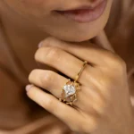 14k Solid Gold Oval Cut Lab-Grown Diamond Engagement Ring - Image 3