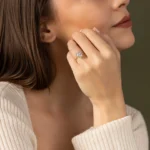 14k Solid Gold Oval Cut Lab-Grown Diamond Engagement Ring - Image 5