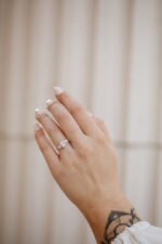 14k Solid Gold Oval Cut Moissanite Engagement Ring - Image 8