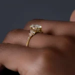14k Solid Gold Lab-Grown Diamond Ring, 1.01ct. Oval Cut Diamond Ring - Image 4