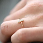 14K Gold Baguette and Round Cut Diamond Ring - Image 2