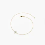 18k Gold Moissanite Diamond Clover Bracelet - Image 6