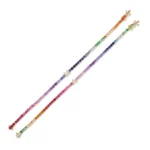 18k Solid Gold Rainbow Personalized Tennis Bracelet - Image 4