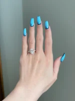 3.5 Carat Brilliant Oval Cut Moissanite Engagement Ring - Image 3