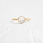 14k Solid Gold Lab-Grown Diamond Rose Basket Ring