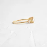 14k Solid Gold  Lab-Grown Diamond Ring | 0.6ct Rose Cut Diamond Ring - Image 4