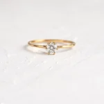 18K Solid Gold Round Cut Lab-Grown Diamond Ring - Image 5