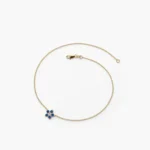 18k Solid Gold Flower Bracelet - Image 4