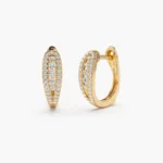 18k Cute Natural Diamond Heggie Earring