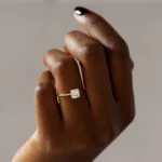 14k Solid Gold Cushion Cut Lab-Grown Diamond Engagement Ring - Image 4