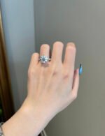 5 Carat Moissanite Diamond 14 Karat Engagement Ring