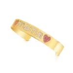 Personalized Diamond Letter Cuff  Bracelet