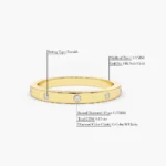 18k Burnish Set Natural Diamond Wedding Ring - Image 3