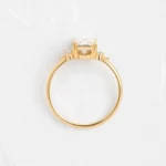 18K Solid Gold Radiant Cut Lab-Grown Diamond Ring - Image 8