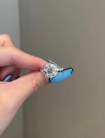 5 Carat Moissanite Diamond 14 Karat Engagement Ring - Image 5
