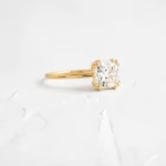 14k Solid Gold 2ct. Square Radiant Cut Lab-Grown Diamond Engagement Ring - Image 3