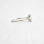 Threaded Ring, 1ct. Oval Cut Moissanite Engagement Diamond Ring - Image 4