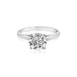 18k White Gold Lab-Created Diamond Classic Solitaire Ring