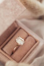 14k Solid Gold Emerald Octagon Cut Lab-Grown Diamond Solitaire Ring - Image 2