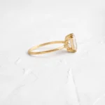 18K Solid Gold Radiant Cut Lab-Grown Diamond Ring - Image 3