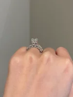 5 Carat Crushed Ice Radiant Cut Engagement Ring - Image 3