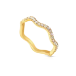 Diamond Wave Stacking Ring