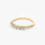 18k Gold 5 Stone Natural Diamond Anniversary Ring - Image 6