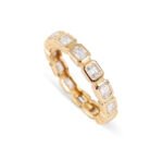 Emerald Cut Moissanite Eternity Band in 14k gold - Image 3