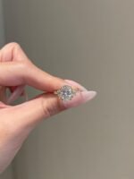 3ct Oval Cut Moissanite Engagement Diamond Ring