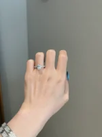 2ct Brilliant Oval Cut Moissanite Oval Cut Engagement Ring - Image 2