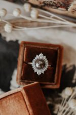 18K Solid Gold Rustic Lab Grown Diamond Ring