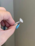 5 Carat Moissanite Diamond 14 Karat Engagement Ring - Image 6