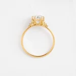14k Solid Gold Oval Cut Lab-Grown Diamond Ring - Image 5