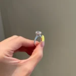 3 Carat Cushion Cut Moissanite Engagement Ring - Image 3