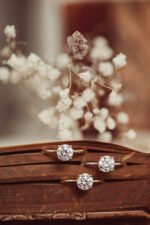 14k Solid Gold Round 4-Prong Tapered Solitaire Lab-Grown Diamond Ring