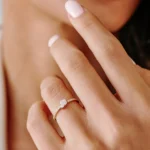 14k Pear Shape Illusion Setting Diamond Engagement Ring - Image 8