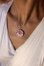 14K Solid Gold Ruby Diamond Charm - Image 3