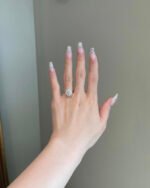 3.5 Carat Round Brilliant Diamond Moissanite Engagement Ring 18karat Gold