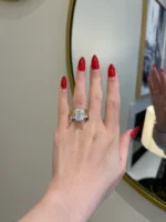 5 Carat Crushed Ice Radiant Cut Engagement Ring - Image 6