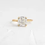 14k Solid Gold Cushion Cut Lab-Grown Diamond Engagement Ring